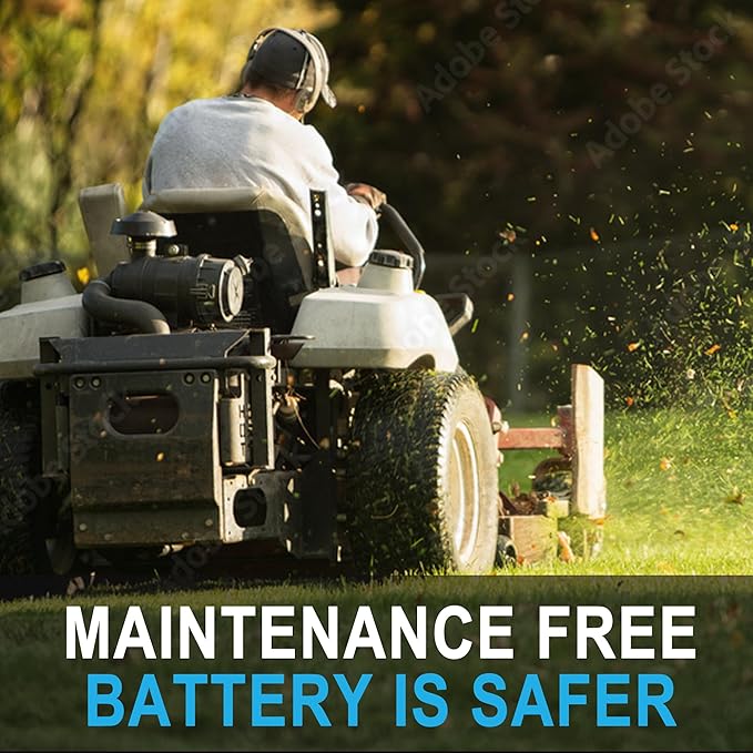 MARXON U1 12v 330CCA Riding Lawn Mower Battery, Garden Tractors Battery Maintenance Free AGM Batteries Compatible with Troy-Bilt John Deere Toro Cub Cadet Craftsman Ariens Poulan Pro Massey Ferguson