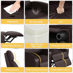 Yaheetech Recliner Chair Faux Leather Recliner Sofa Adjustable Modern Seat Club Chair Home Theater Seating Brown