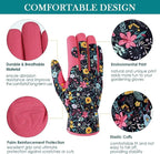 Trifabricy Gardening Gloves for Women, Breathable leather Garden Gloves with Grip, Thorn-Proof Puncture-Resistant Work Gloves