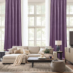 NICETOWN Lavender Purple Velvet Curtains 84 inches Long for Office Studio Office Infant, Thick and Smooth Classical Elegant Room Darkening Home Decor Window Treatments, 2 Pieces, 52" W by 84" L