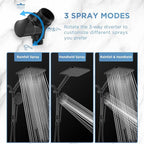 MakeFit Dual Filtered Rain Shower Head Combo, High Pressure Handheld Shower Head with Adjustable Bar - Rainfall Shower Head And Showerhead with Filter for Hard Water - Removes Chlorine