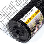 48in x 50ft Black Hardware Cloth 1 inch 16Ga PVC Coated Wire Mesh Vinyl Coated Fence, Welded Metal Chicken Wire Fencing Roll, Garden Plant Fencing, for Chicken Coop and Home Improvement