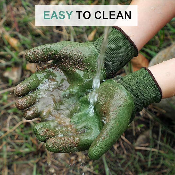 Trifabricy Gardening Gloves for Women, Breathable leather Garden Gloves with Grip, Thorn-Proof Puncture-Resistant Work Gloves