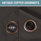 H.VERSAILTEX Brown Blackout Curtains for Living Room 120 Inches Length, Blackout Curtains for Bedroom Curtains & Drapes Thermal Insulated Drapes - Chocolate Brown, 1 Panel, 52" W x 120" L