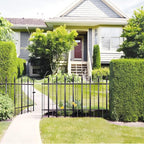 Metal Decorative Garden Fence Metal Border Folding Fence, Landscape Fencing Dog Fence Pet Fence for Flower Bed, Yard, Animal Barrier (32″ H x 10 ft (4 Panels + 1Gate))