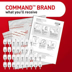 Command Small Wire Toggle Hooks, 32 Count, and 48 Strips, Damage Free Hanging Wall Hooks with Adhesive Strips, No Tools Required for Hanging, Organization and Storage, Holds up to 0.5 lb