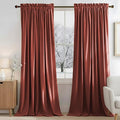 NICETOWN Burnt Orange Room Darkening Curtains for Sliding Patio Door 2 Panels, 52 inch Wide x 96 inch Long, Privacy and Warm Thermal Insulated Long Drapes for Large Door Windows