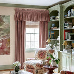NICETOWN Velvet Cafe Windows Valance, Dusty Rose Pink Window Treatment for Kitchen, Privacy Protection Home Decoration for Living Room, W52 x L18, 1 Panel