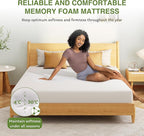 EGOHOME 5 Inch Twin Mattress for Kids, Memory Foam Mattress with Cooling Green Tea Gel, Relieve Pressure with Medium Firm Support, CertiPUR-US Certified, 75''L x 38''W, White