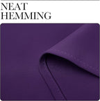 NICETOWN Thermal Insulated Blackout Draperies Curtains, Triple Weave Home Decoration Solid Ring Top Blackout Drape Panels for Bedroom (Set of 2, 29 x 45 Inch, Royal Purple)