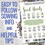 Seed Needs Borage & Chives Seeds for Planting Fresh Kitchen Herbs - Non-GMO Heirloom & Untreated Perennial Herb Seed to Plant a Culinary Garden Indoors or Outdoors (2 Packs)