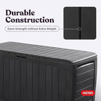 Keter Marvel Plus 71 Gallon Resin Outdoor Storage Box for Patio, Balcony & Garden – Weather‑Resistant Deck Box for Cushions, Pillows, Pool Floats & Tools, Dark Grey