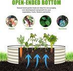 SnugNiture Galvanized Raised Garden Bed, 6x3x1.5ft Oval Metal Planter Box for Planting Outdoor Plants Vegetables