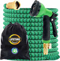 J&B XpandaHose 75ft Expandable Garden Hose – Ultra-Strong 3750D, 4-Layer Latex Core, Brass 3/4" Connectors, 10-Pattern Nozzle & Storage Bag – Lightweight, Kink-Reducing, Leak-Resistant