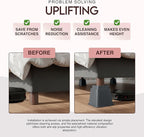 Utopia Bedding Bed Riser, 3 & 5 Inches Adjustable Furniture Risers for 8 Inch Combined Furniture Lift, Under Bed Storage & Dorm Room Essential, Supports Up to 1,300 lbs (4 Set, Grey)
