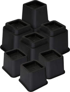 Utopia Bedding Bed Riser, 3 & 5 Inches Adjustable Furniture Risers for 8 Inch Combined Furniture Lift, Under Bed Storage & Dorm Room Essential, Supports Up to 1,300 lbs (36 Set, Black)