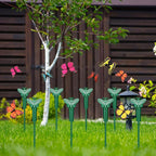 18 Pcs Solar Flying Moving Fluttering Waterproof Garden Stakes Decorations for Home Yard Pathway Garden Landscape Christmas Outdoor Indoor Centerpieces Gift Decorations (Butterfly)