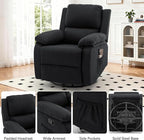 Recliner Chair, 360 Swivel Rocker Chair for Adults, Small Rocking Recliner for Small Spaces, Upholstered Fabric Glider Recliner Nursery