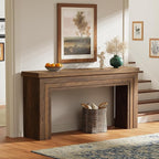 Huuger 63 Inch Entryway Table, Retangular Console Table with Storage, Farmhouse Sofa Table Behind The Couch, Long for Entrance, Hallway, Foyer, Living Room, Rustic Brown