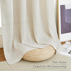 NICETOWN Flax Natural Linen 78 inch Curtains for Doorway, Grommet Thick Flax Linen Door Curtains Privacy Assured with Light Filtering for Patio/Living Room, W68 x L78, 2 Panels