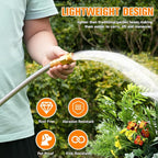 Garden Hose 10 FT, 304 Stainless Steel Metal Water Hose, Heavy Duty Flexible Leader Hose, Short Water Hose Kink Free Hose for Rv, Outdoor, Yard, No Bite, Leak proof and Durable