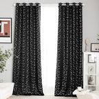 NICETOWN Room Darkening Curtains for Living Room - Easy Care Solid Thermal Insulated Grommet Room Darkening Curtains/Panels/Drapes for Bedroom Decoration (2 Panels, 52 by 84, Greyish White)