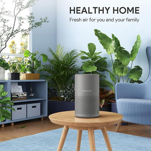 FULMINARE Air Purifiers for Home H13 True HEPA Air Filter Quiet Air Cleaner With Night Light Portable Small Air Purifier for Bedroom Office Living Room (Gray 2 Pack)
