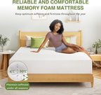 EGOHOME King Size Memory Foam Mattress, 12 Inch Bed Mattress in a Box with Cooling Green Tea Gel, Relieve Pressure with Medium Support, CertiPUR-US Certified, 80''L x 76''W, White