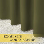NICETOWN Door Curtain for Closet Doors 80 Inches Long 1 Panel, Blackout Doorway Curtain for Open Closet Bedroom, Room Divider Living Room for Privacy (Olive Green, 1 Panel, 46W x 80L)