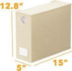 SpaceAid 6 Pack Bed Sheet Organizers and Storage, Foldable Sheet Organizer for Linen Closet, Sheets Set Folder Keeper with Window XL (Queen & King Size) Bedding Container (Beige, 6 Pack)