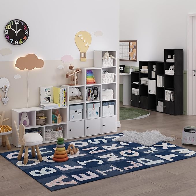 Furinno Luder Shelf Bookcase with 1 Door Storage Cabinet, White