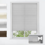 LazBlinds No Tools No Drill Cordless Cellular Shades, Light Filtering Honeycomb Shades for Home, Thermal Insulation Blinds for Windows, 31" W x 64" H, Grey