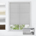 LazBlinds No Tools No Drill Cordless Cellular Shades, Light Filtering Honeycomb Shades for Home, Thermal Insulation Blinds for Windows, 23" W x 48" H, Grey
