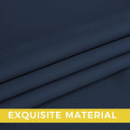 NICETOWN Room Darkening Draperies Curtains Panels, 2 Panels Navy Blue W52 x L96