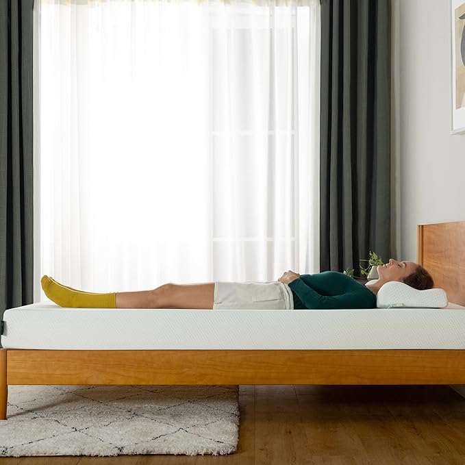 Zinus 5 Inch Twin Green Tea Memory Foam Mattress [New Version], Fiberglass Free, Medium Firm Feel, Zoned Pressure Relief, Certified Safe Foams & Fabric, Mattress in A Box
