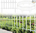 Metal Decorative Garden Fence 22" Wide x 18" High (5 Panels, Total Length 9.17 feet), Metal Border Folding Fence, Landscape Fencing for Flower Bed, Yard, Animal Barrier