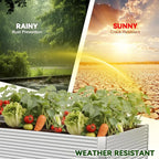 3 Pack Tall 4x2FT Raised Beds for Gardening, Corrugated Galvanized Steel Raised Garden Bed, Outdoor Metal Above Ground Garden Bed for Vegetables and Flowers(Rectangular)