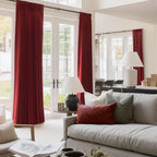 NICETOWN Christmas Red Velvet Curtains and Drapes 102 inches Long, Extra Long Elegant Wall Backdrop Drapes for Holiday Season Home Decoration (Set of 2, Rod Pocket Design)