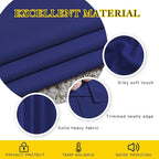 NICETOWN Blackout Doorway Curtains 80 inch Length - Grommet Room Darkening Thermal Insulated Soundproof Window Treatments for Bedroom/Closet (2 Panels, 46 x 80 Inch, Navy Blue)