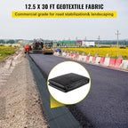 VEVOR Driveway Fabric, 12.5x30ft-3.5oz Woven Landscape Fabric, Weed Fabric Barrier Heavy Duty, Garden Fabric Weed Barrier, Weed Control Fabric, Geotextile Fabric, Weed Block Gardening Mat, Landscaping