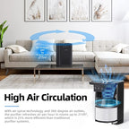 AROEVE Air Purifiers for Bedroom Air Purifier With Aromatherapy Function For Pet Smoke Pollen Dander Hair Smell 20dB Air Cleaner For Bedroom Office Living Room, MK06- Black(Available for California)