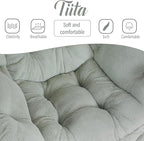 Tiita Lazy Chair with Ottoman, Green Modern Large Accent Chair, Comfy Leisure Sofa Armchair with Ottoman, Reading Chair with Footrest for Bedroom, Living Room, Dorm Rooms, Plush Green