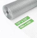 HITTITE Hardware Cloth 1/2 inch 48in x 50 ft, Hot-dip Galvanized After Welding Chicken Wire Mesh, 19 Gauge Welded Chicken Wire Fencing for Chicken Coop and Home Improvement Projects