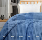 Utopia Bedding Wedgewood 100% Cotton Waffle Blanket 300 GSM [Queen - 90x90 Inch] Soft Lightweight Breathable Bed Blanket for All Season