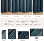 NICETOWN Slate Blue Blackout Velvet Curtains for Bedroom 2 Panels, 52 x 96 Soft Blue for Relax Thermal Insulated Drapes for Living Room, Extra Long Privacy Protection Window Treatment