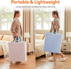 Lifewit 2 Pack Laundry Basket 100L Each, Collapsible Clothes Hamper with Reinforced Handles, Freestanding Waterproof Design for Bedroom and Laundry Room, Pink&Blue 200L Total