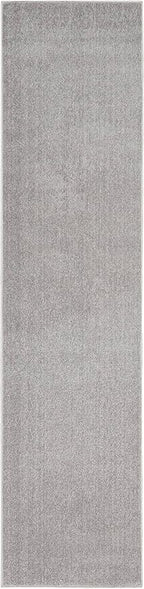 Nourison Home Nourison Essentials Silver Grey 2'2" x 12' Area Rug - Easy Clean, Non Shedding, Bed Room, Living Room, Dining Room, Kitchen (12' Runner)