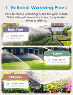 meross WiFi Water Hose Timer, Smart Sprinkler Timer with Brass Inlet & Outet, Work with Apple Homekit, Alexa & Google Assistant, Water Valve for Lawn, Garden, Yard and Pool, MSH400/MSH450 Hub Required