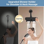 MakeFit Filtered Shower Head with Handheld Combo Matte Black - Dual 2-in-1 Spa System with Massage Shower and 10 Modes Hand Held Shower, High Pressure with Built in Power Wash Mode