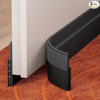 GroTheory 2 Pack Under Door Draft Stopper, Home Improvement, Weather Stripping Door Seal, Bottom of Door Sweep, Garage Window Blocker Noise Dust Insulation Draft Guard, 39" L, Black